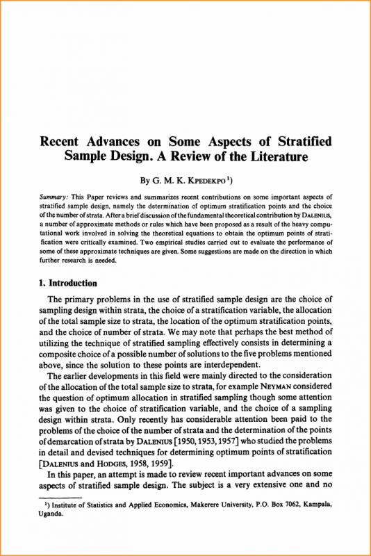 example of a literature review