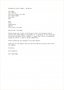 example of an autobiography weeks notice letter samples