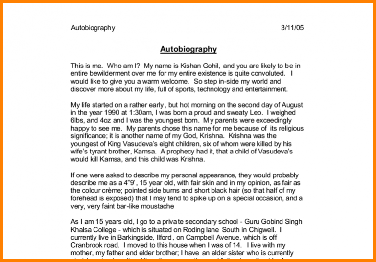 autobiography subtitle examples