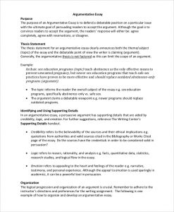 example of an essay outline argumentative essay outline example