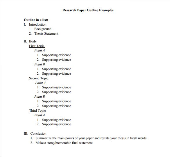 example of an essay outline