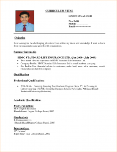 example of application letter a resume format for students