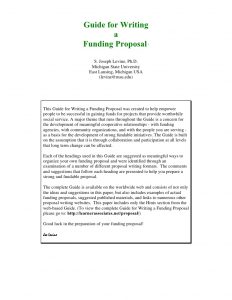 example of grant proposal guide for writing funding proposal