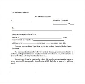 example of promissory note promissory note template for free