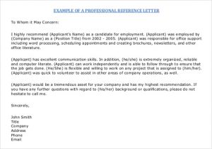 example reference letter free pdf sample reference letter template