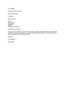example resignation letter beaeedcadabde letter example letter of resignation