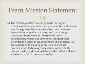 examples of a mission statement baldwin