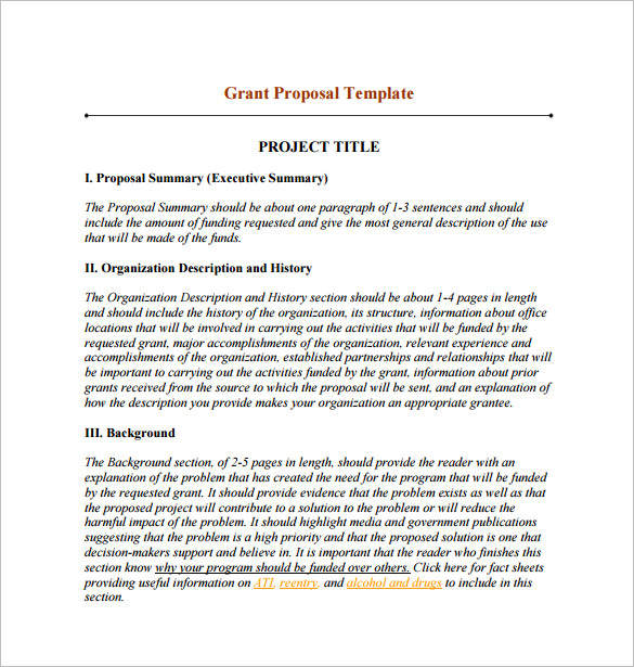 examples of grant proposals