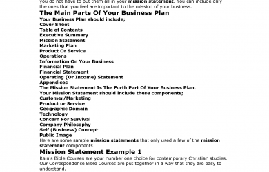 examples of mission statements business mission statement example template gzbkdqzy
