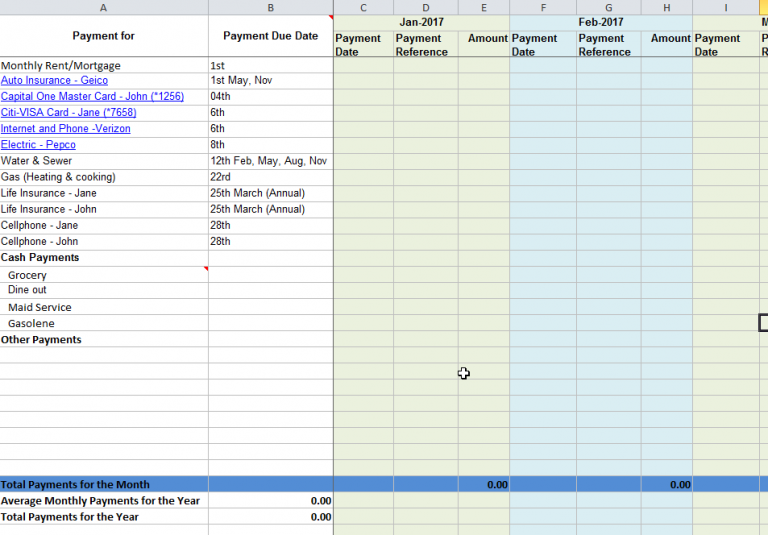 Excel Bill Tracker | Template Business