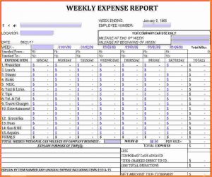 excel expense report excel report template weekly expense sheet
