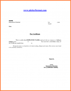 excel pay stub template format for salary certificate format for salary certificate salary certificate letter sample