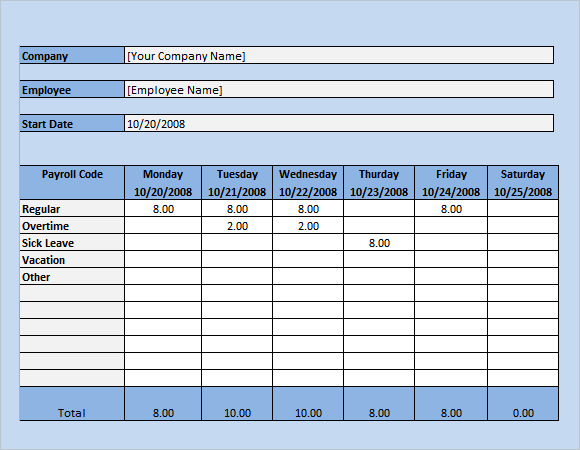 excel payroll template