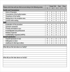excel survey template patient satisfaction survey excel template download
