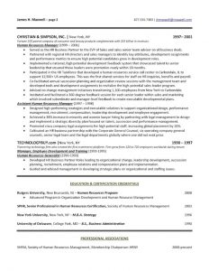 executive resume samples human resources executive resume sample page