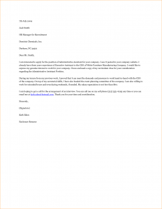 executive resume template admin assistant cover letter example