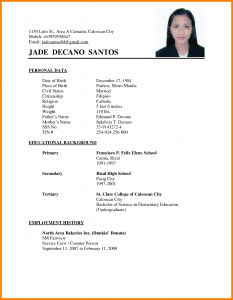 executive summary format example image of filipino resume