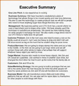 executive summary sample executive summary word template