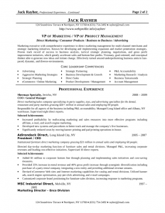 executive summary samples best vp of marketing resume l