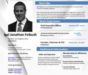 executive summary samples career profile igal jonathan feibush