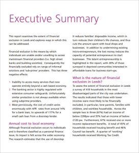 executive summary template doc executive summery pdf