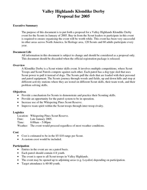executive summary template for proposal