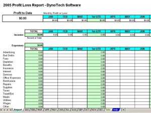expense report template excel profit loss repot business finance accounting