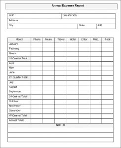 expense report templates expense report