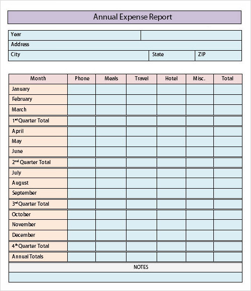 expense tracker template