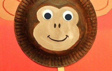 face mask template paper plate monkey mask craft for kids