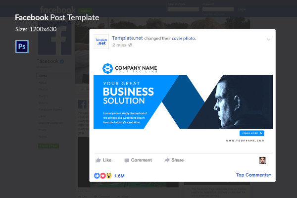 facebook business page template
