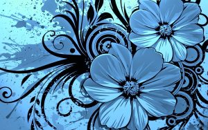 facebook page templates blue floral