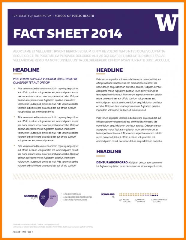 fact sheet design