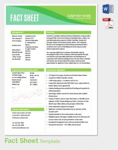 fact sheet template company norms fact sheet template