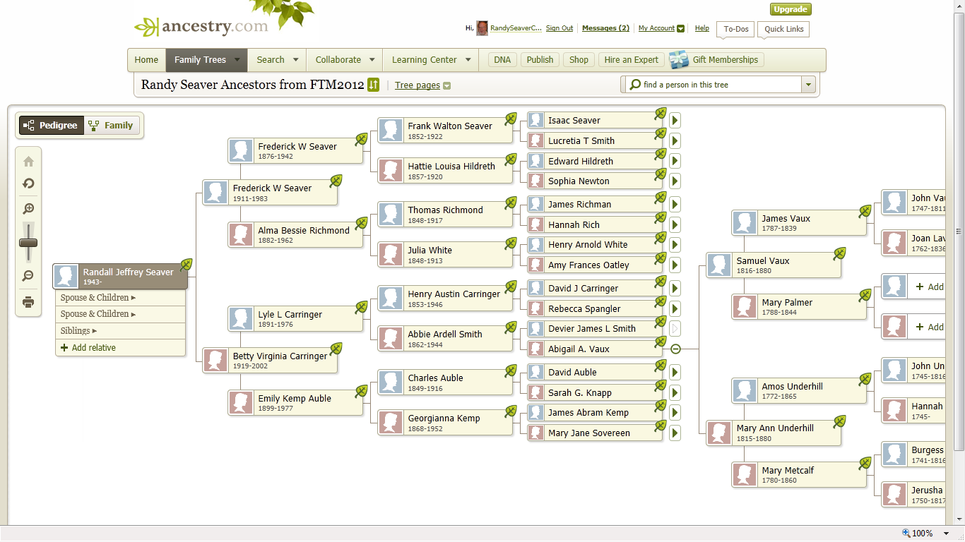 family tree template online