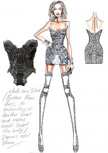 fashion designer sketches high fashion dress sketch beyonce versace opening