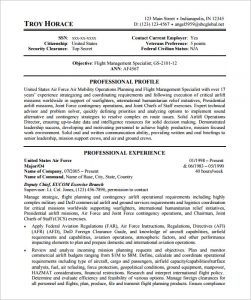 federal resume example us air force federal resume template