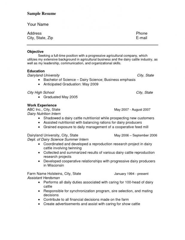 Federal Resume Format | Template Business