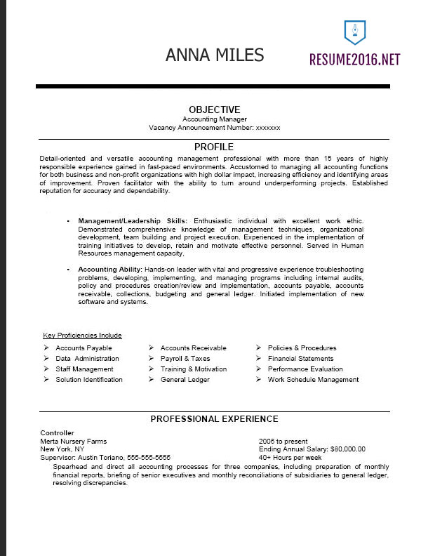 federal resume template