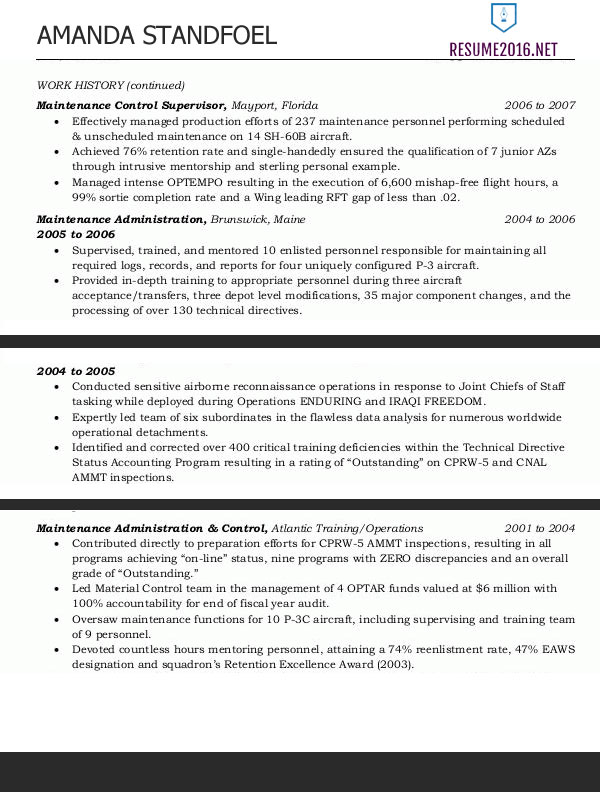 federal resume template
