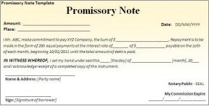 fill in the blank promissory note promissory note template