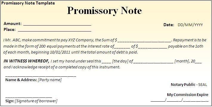 fill in the blank promissory note
