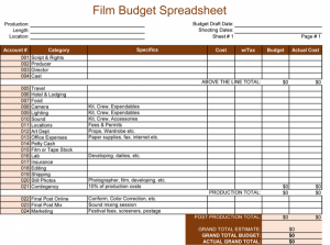film budget template film budget spreadsheet x