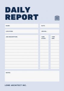 finance report templates canva blue simple daily work report macqzcroju