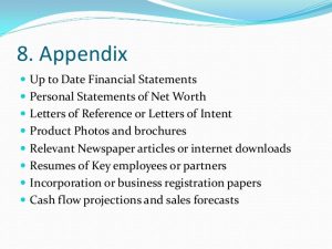 financial projections example business plan writing power point