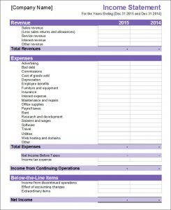 financial statement template income statement1