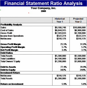financial statements templates financial statement ratios analysis template