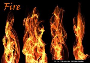 fire brush photoshop fire ps brushes abr vol