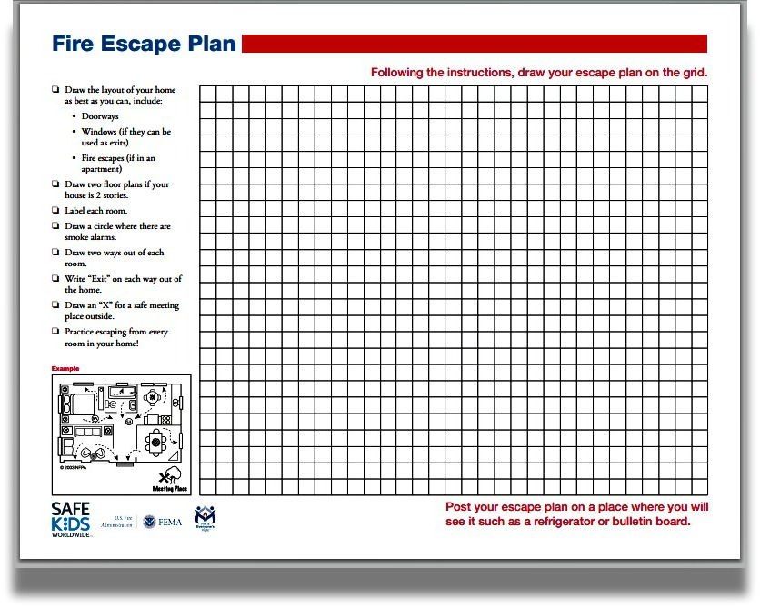 fire escape plan template