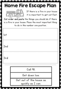 fire escape plan template fire safety week with sparky printables image